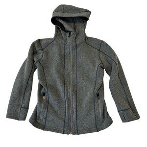 Kuhl Girls Kids Fleece Zip Up Hoodie Sweatshirt Jacket Size XS Gray Warm